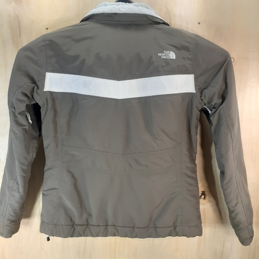 Women's The North Face HyVent Jacket Green and White (Missing Hood) - Med - Picture 2 of 12